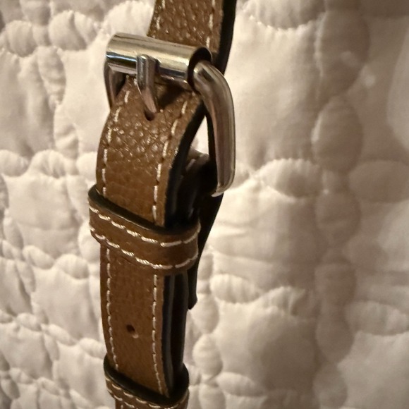 J.Jill Addison Saddlebag crossbody woven jute with brown leather trim - Picture 6 of 8